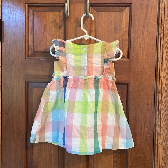 Baby Gap Girls Flutter Sleeve Plaid Dress - Size 2 Years - Picture 3 of 6